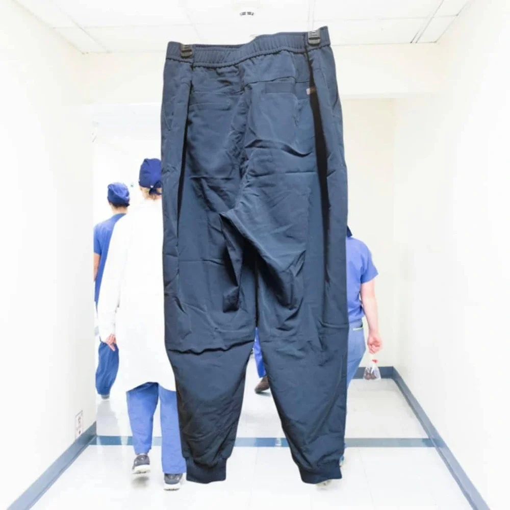 FIGS Navy Blue Joggers with Grey‎ Strings Size 2XL(D17)